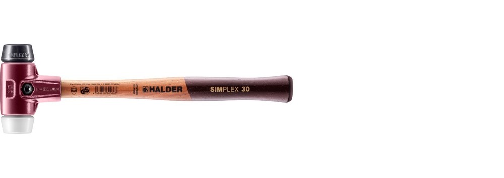 Halder 3027.030, Simplex Mallet with Black Rubber & Superplastic Inserts