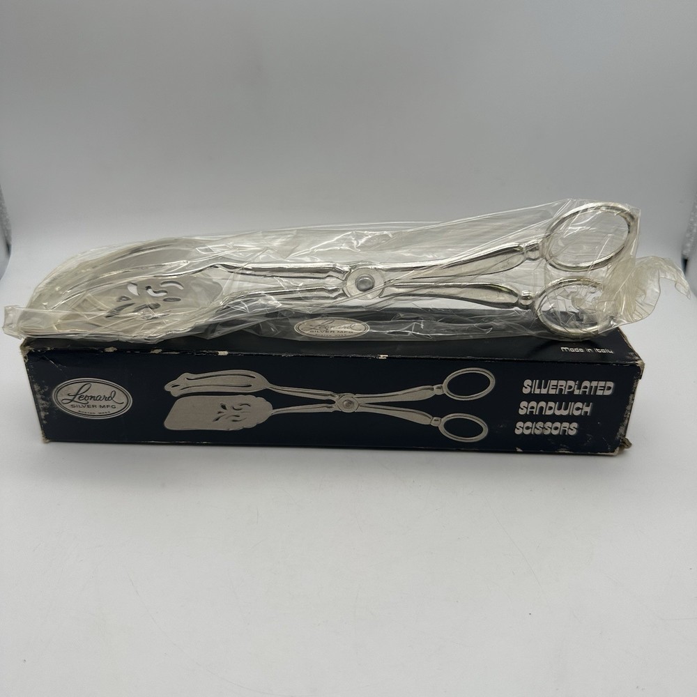 Leonard Italy Silverplated Sandwich Scissors #303