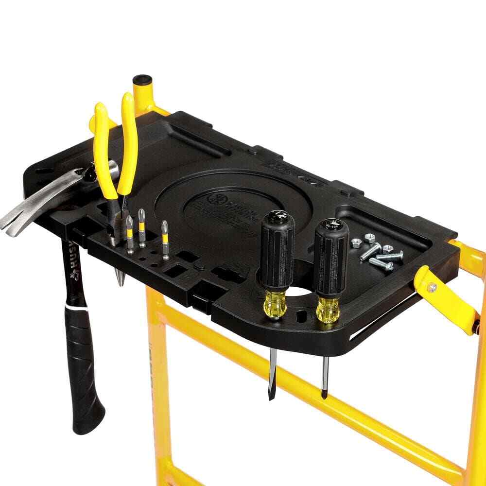 Rolling Scaffold Tool Shelf Foldable 4 ft. x 4 ft. x 2 ft. 500 lb. Load Capacity