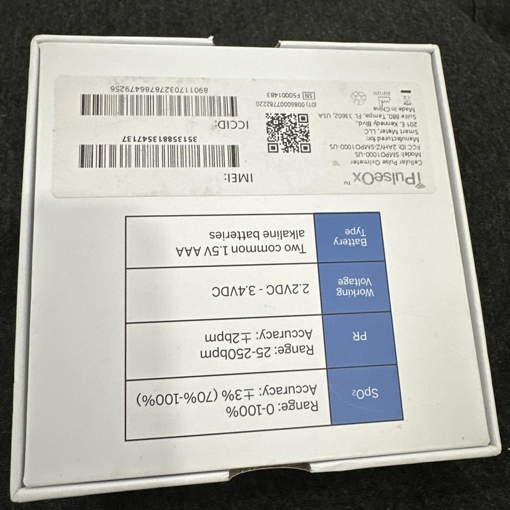 IPulseOx - Cellular Connected Pulse Oximeter System