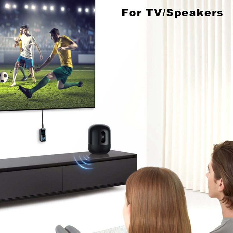 Bluetooth Wireless Audio Adapter Screen/AUX for Airplane/TV/Tablet/Speaker/Car