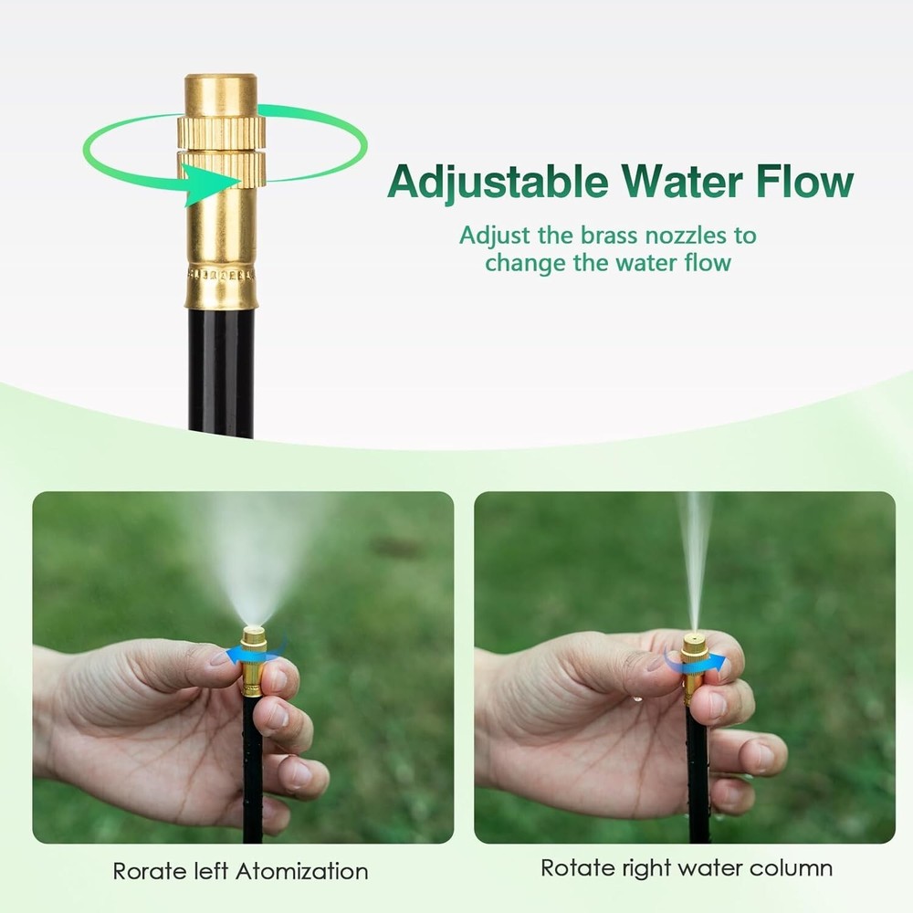 15M 360° Curved Garden Automatic Irrigation System Adjustable Nozzle WaterSaving