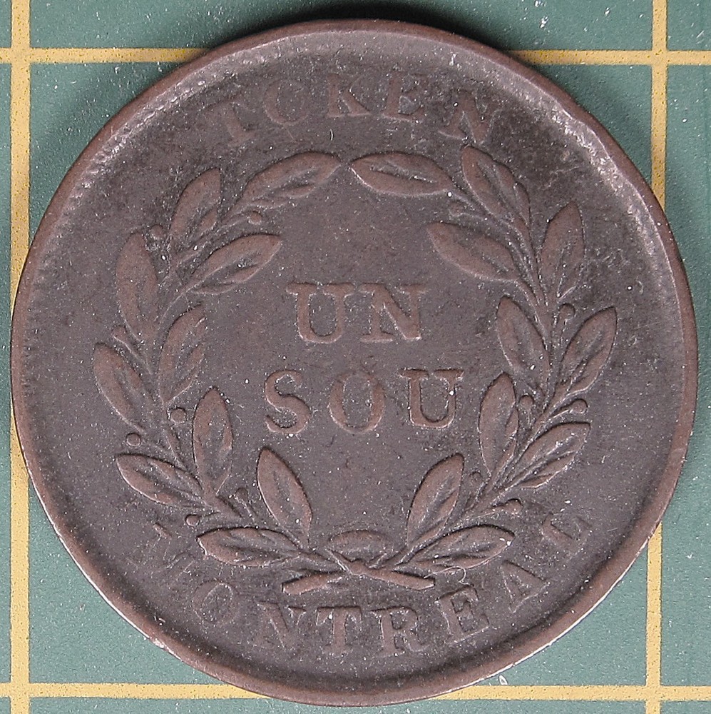 Lower Canada Un Sou Token LC-33A1