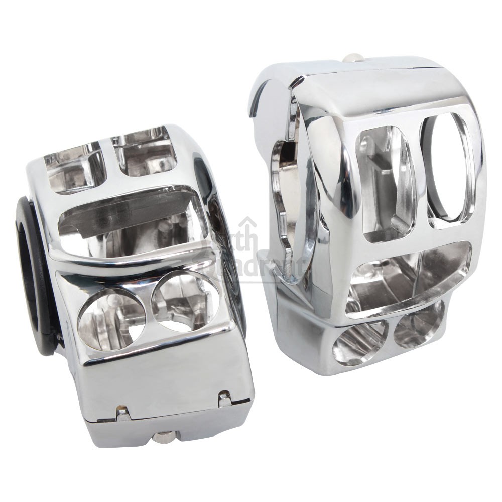 For Harley Touring Street Road Glide Chrome Handlebar Control Switch Housing