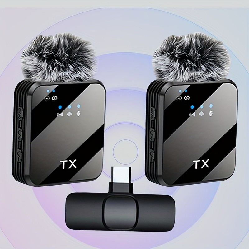3 in 1 Mini Microphone for iPhone/Android/Camera Wireless Lavalier Microphone