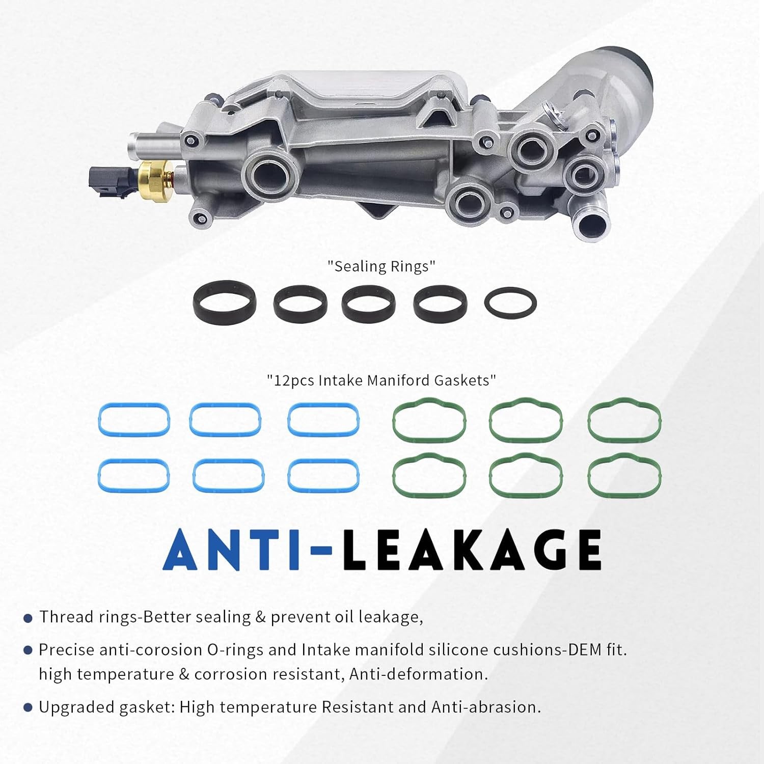 Aluminum Engine Oil Filter Housing Kit 926-876 926-959 with Oil Cooler Adapter