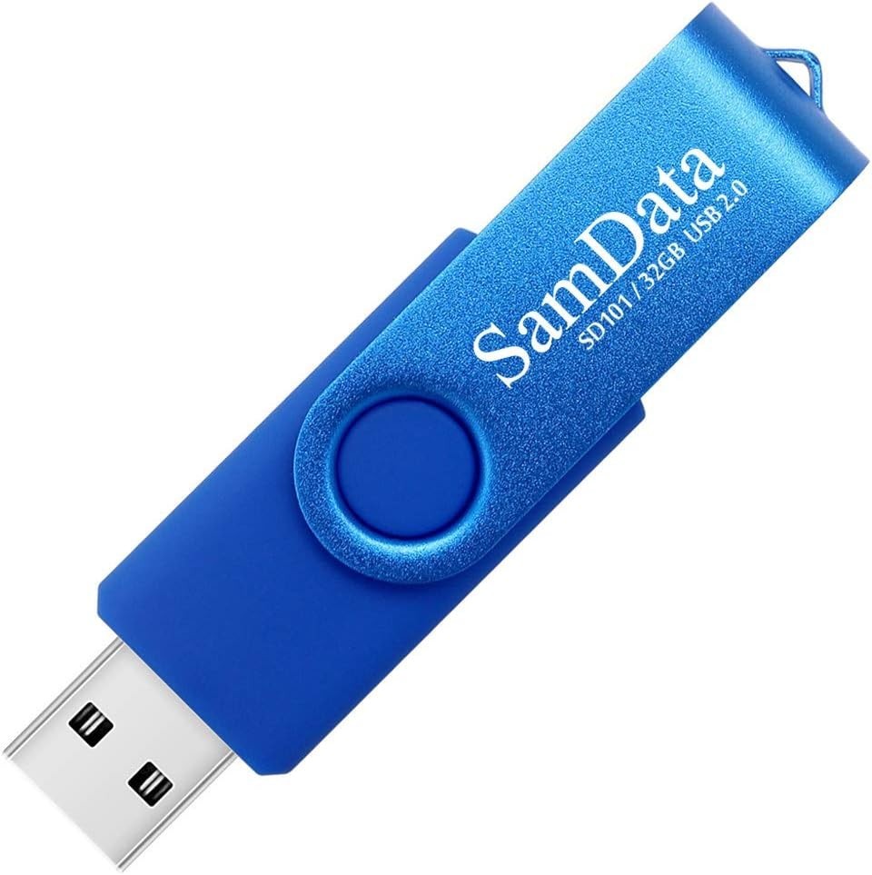 Versatile 32GB USB Flash Drives 2-Pack for Effortless Data Backup - Black/Blue