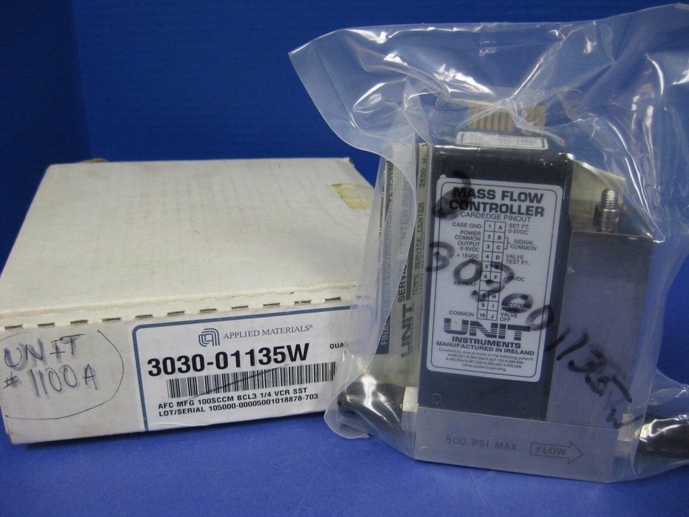 Unit UFC-1100A Mass Flow Controller, BCL3, 100 SCCM, Refurbished