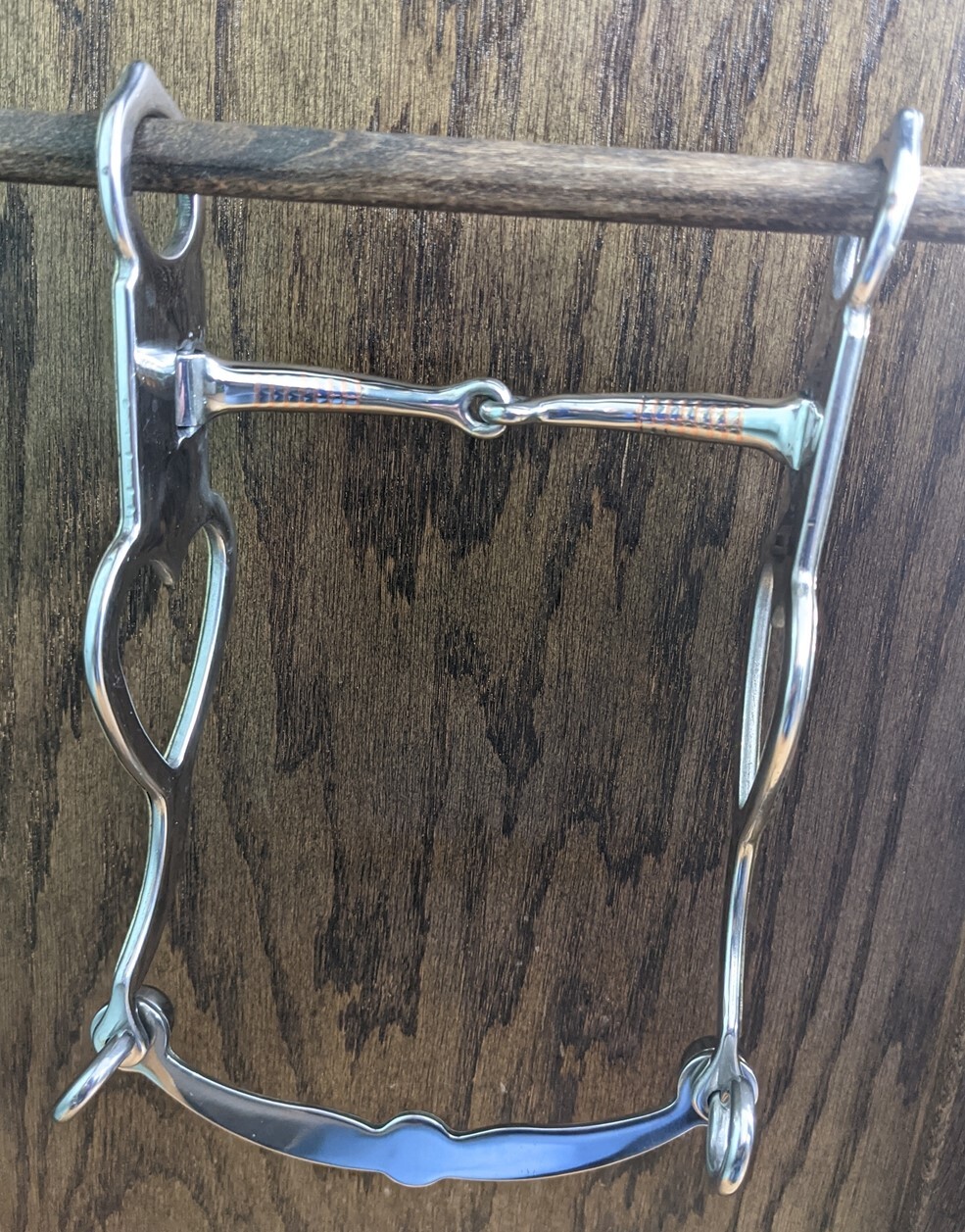Western Silver Heart Cheek Show Bit - 5" Snaffle Mouth - 8" Cheek