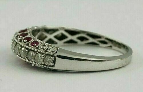 Art Deco 2.70Ct Lab-Created Diamond & Ruby Vintage Style Wedding Ring 925 Silver