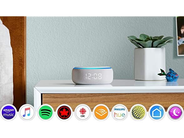 Amazon Echo Dot 3rd Gen Smart Speaker with Alexa Voice and Clock Sandstone