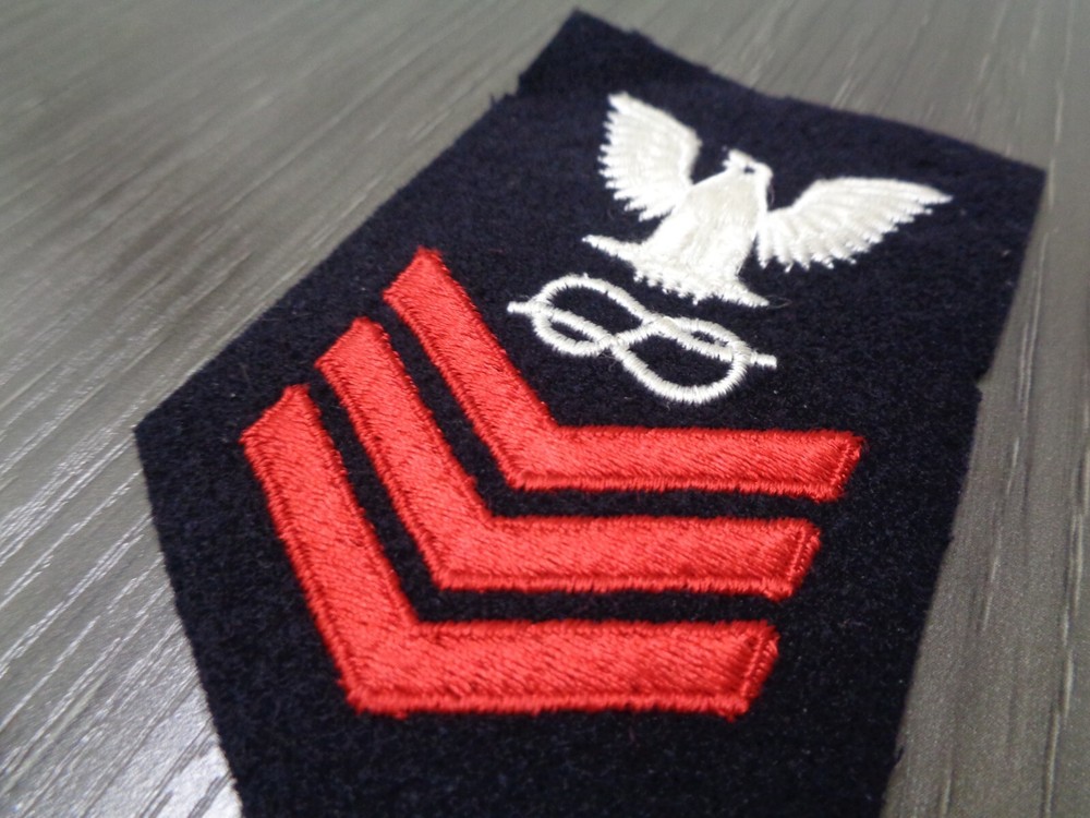 US Navy Petty Officer 1ST Class E-6 Apprentice Wool Patch WWII