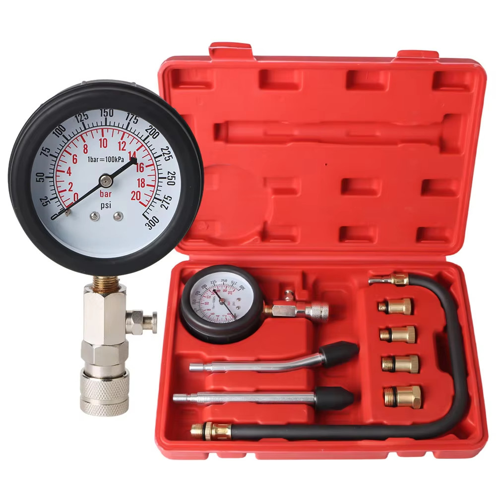 Professional Pressure Gauge Gasoline Engine Compression Meter Automotive Adapter