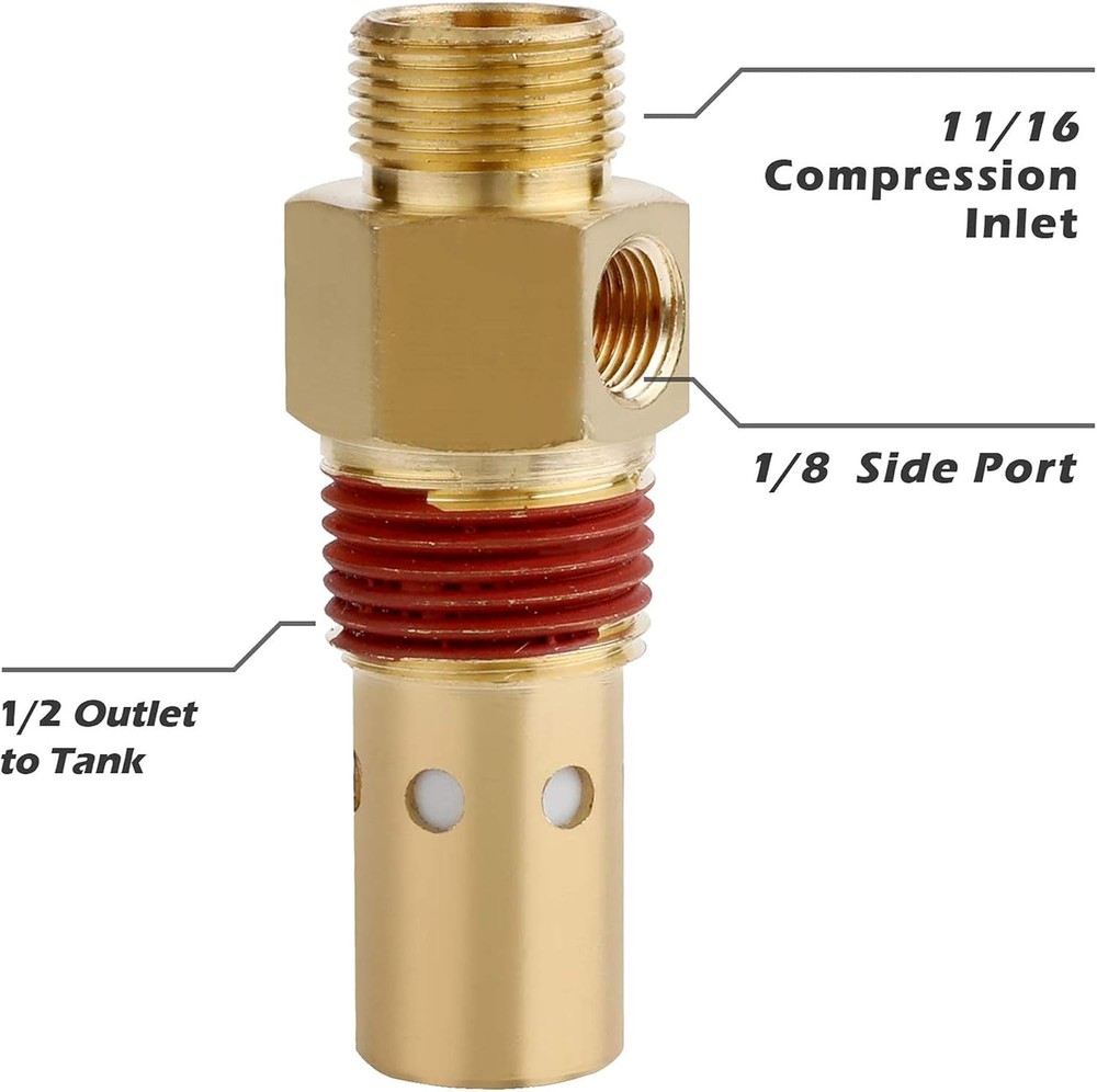 Air Compressor Replacement Components Check Valve Kit Fittings