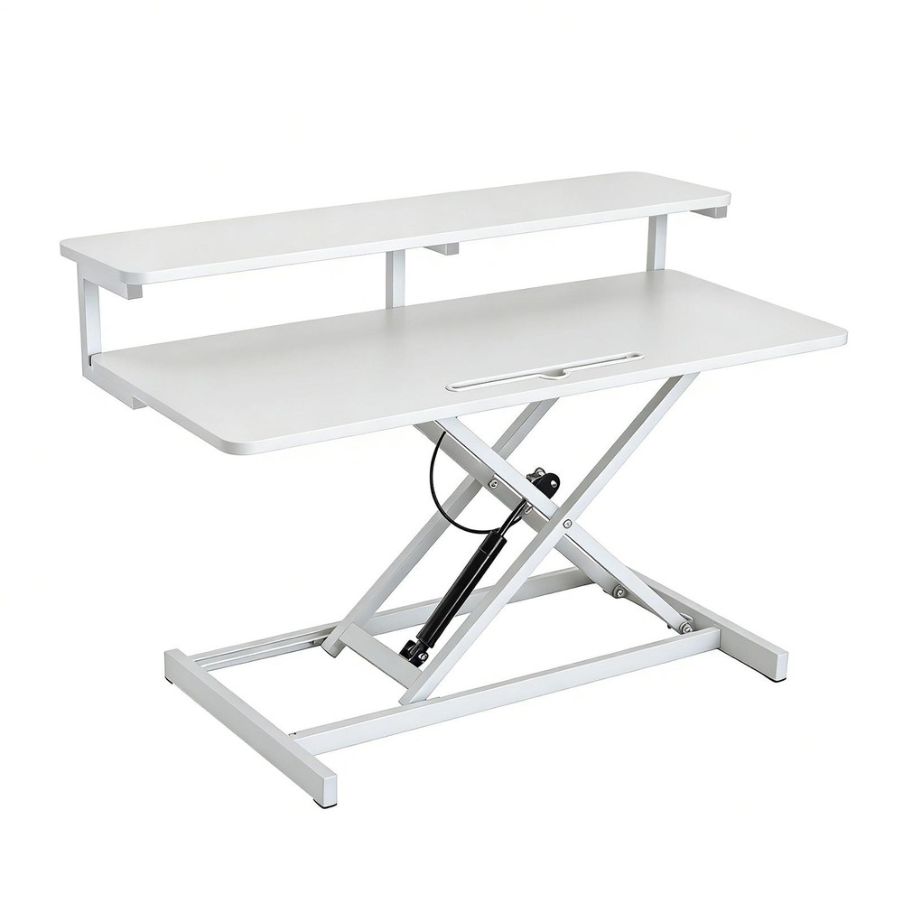 37" Standing Desk Converter - Height Adjustable with Keyboard Tray