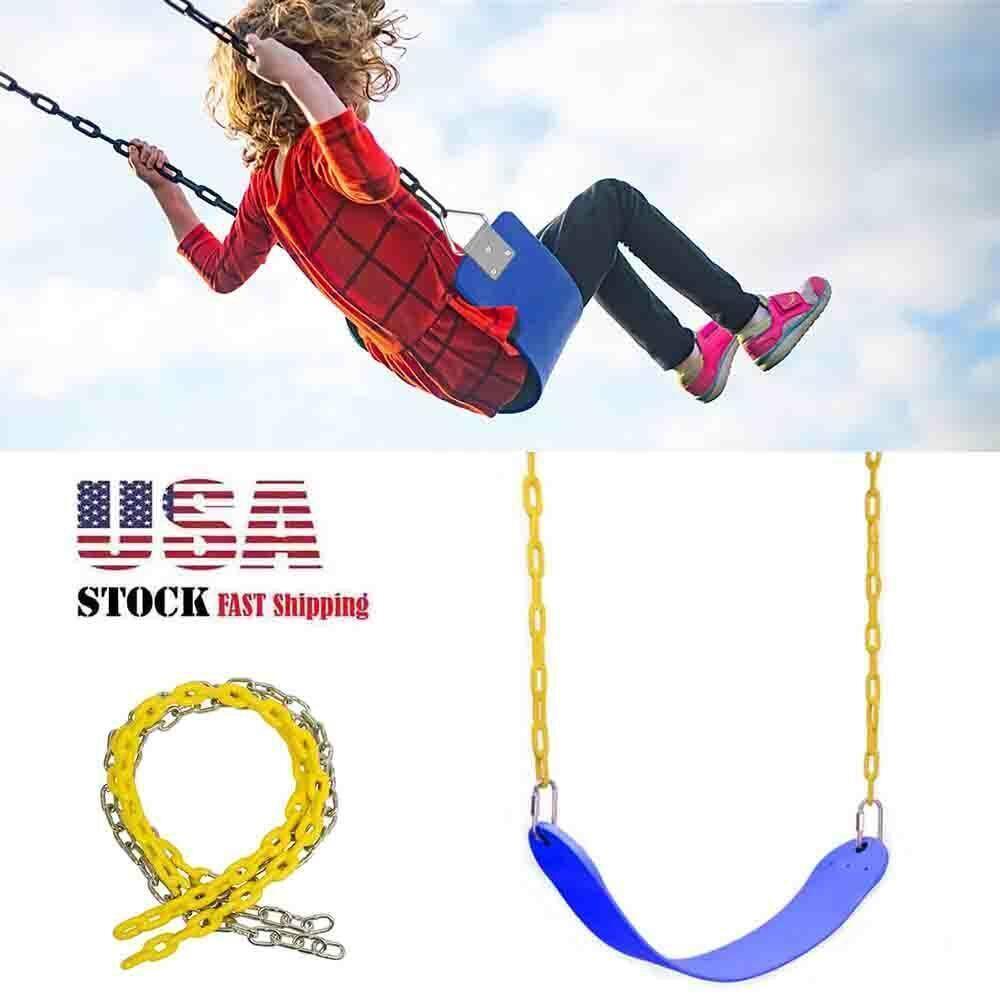 Outdoor Heavy Duty Swing Seat Set Accessories Replacement With Anti-Rust Chains