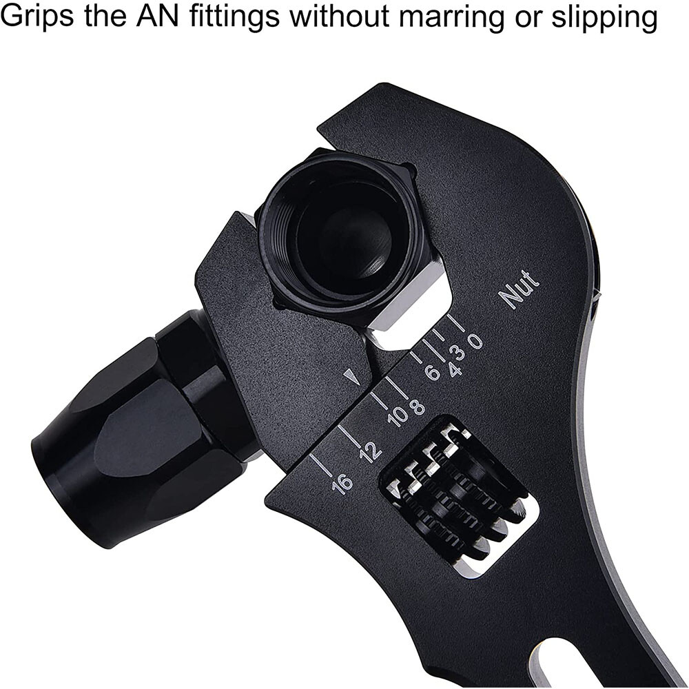 2PCS Adjustable Wrench Aluminum Tool Spanner for Hose End Fitting AN Thishill