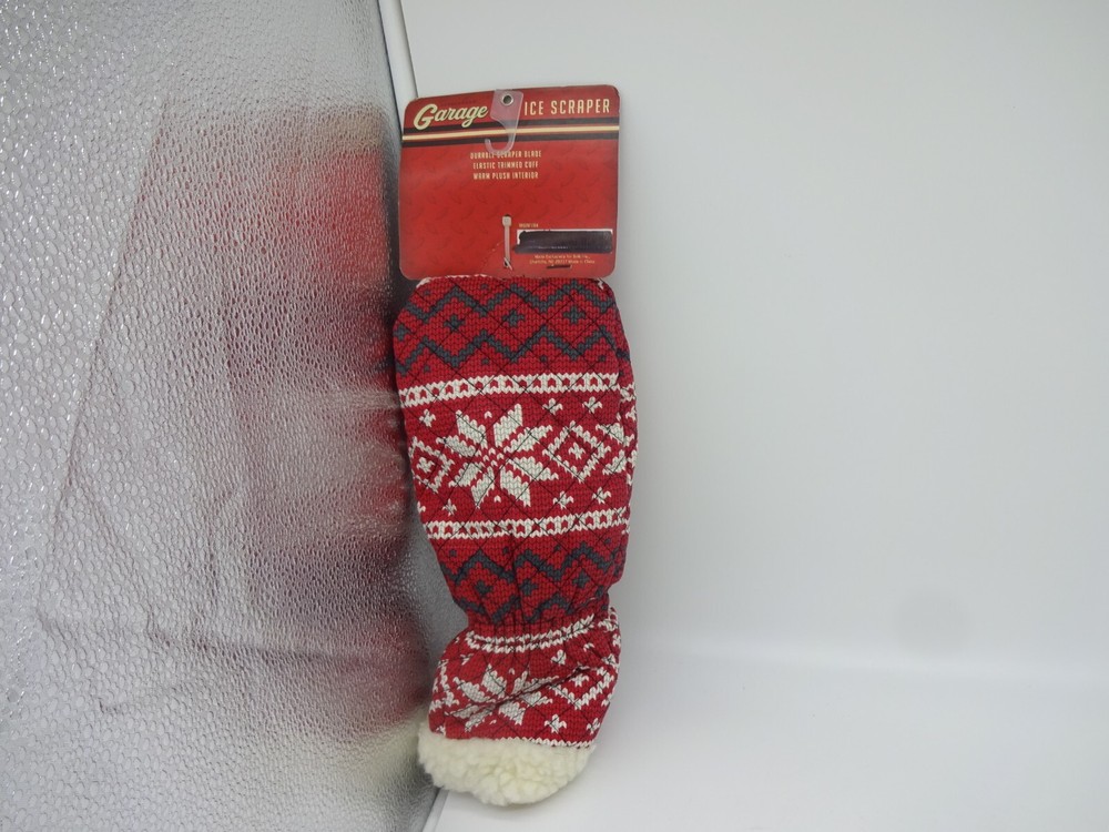 SaddleBred Garage Christmas Mitt Ice Scraper Durable Elastic Trimmed Cuff (RT)