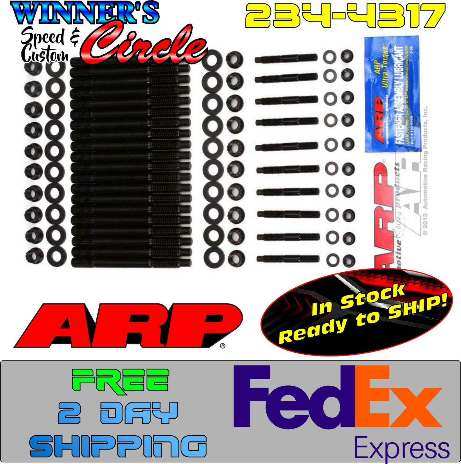 ARP 234-4317 GM LS Head Stud Kit 12pt. 2004 & Newer LS w/ all same length studs.