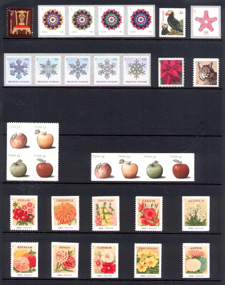 2013 U.S. COMMEMORATIVE-DEFINITIVE YEAR *154 STAMPS* SET WITH 3 SHEETS MINT-NH
