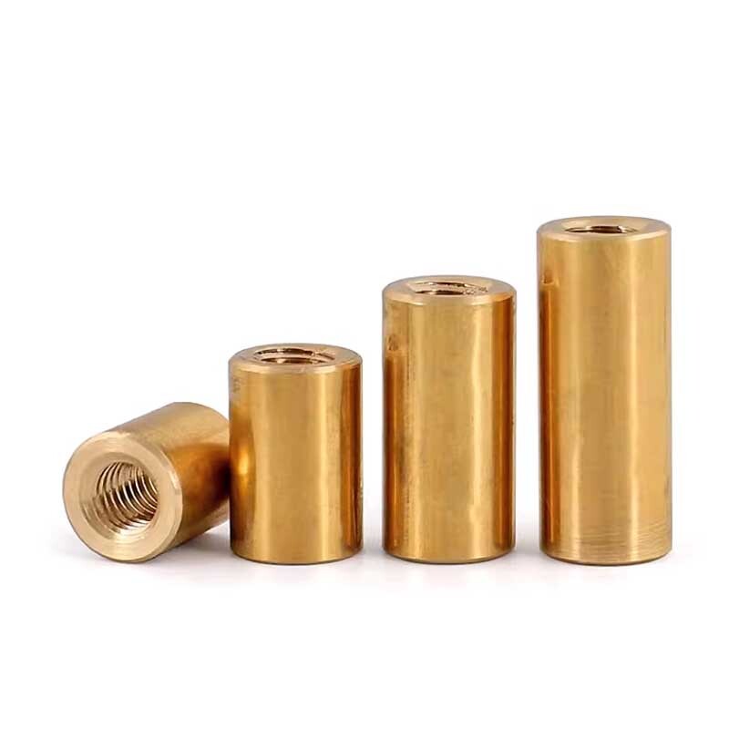 M3 Brass Double-through Round Studs Extended Through-hole Cylindrical Nuts