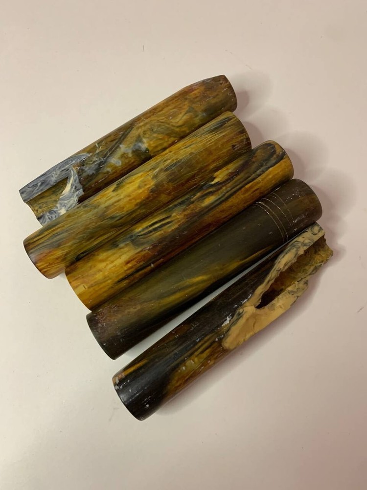 Bakelite marbled knife handles 5 pieces thick 165 Grams