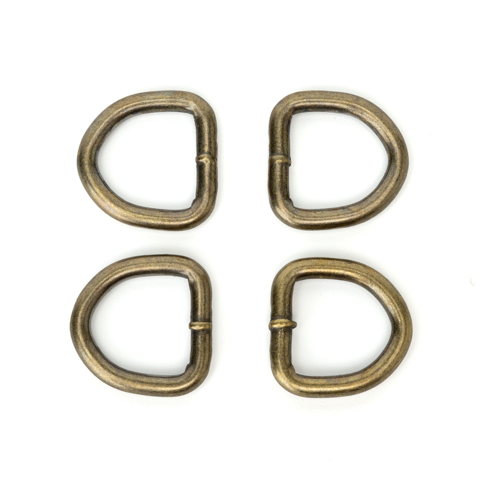 Country Brook Design® 1/2 Inch Antique Brass Welded D-rings, 25 Pack