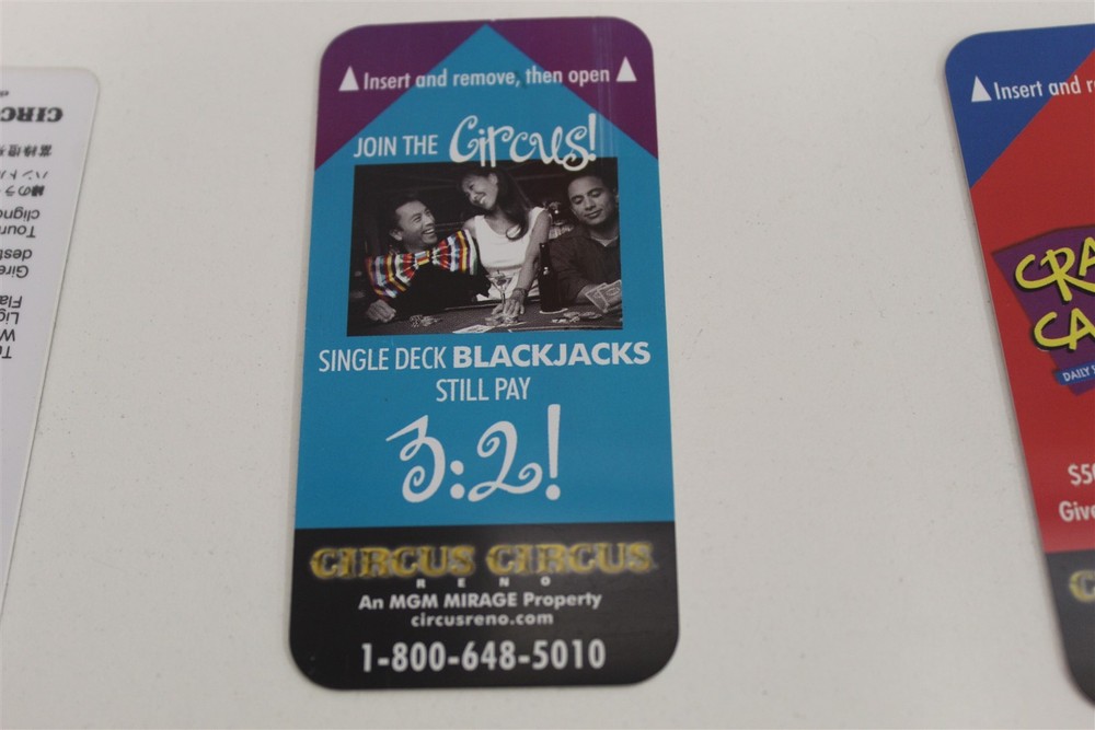 CIRCUS CIRCUS ROOM KEY BLACKJACKS