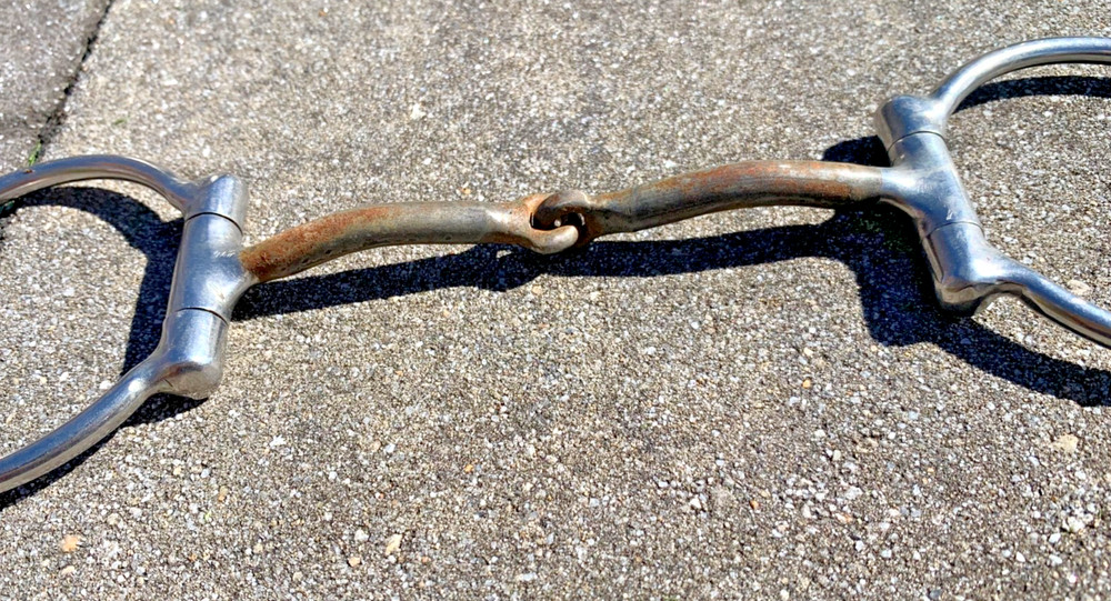 5" Sweet Iron Offset D Ring Snaffle Bit Western Horse Riding Training MARKED: RR