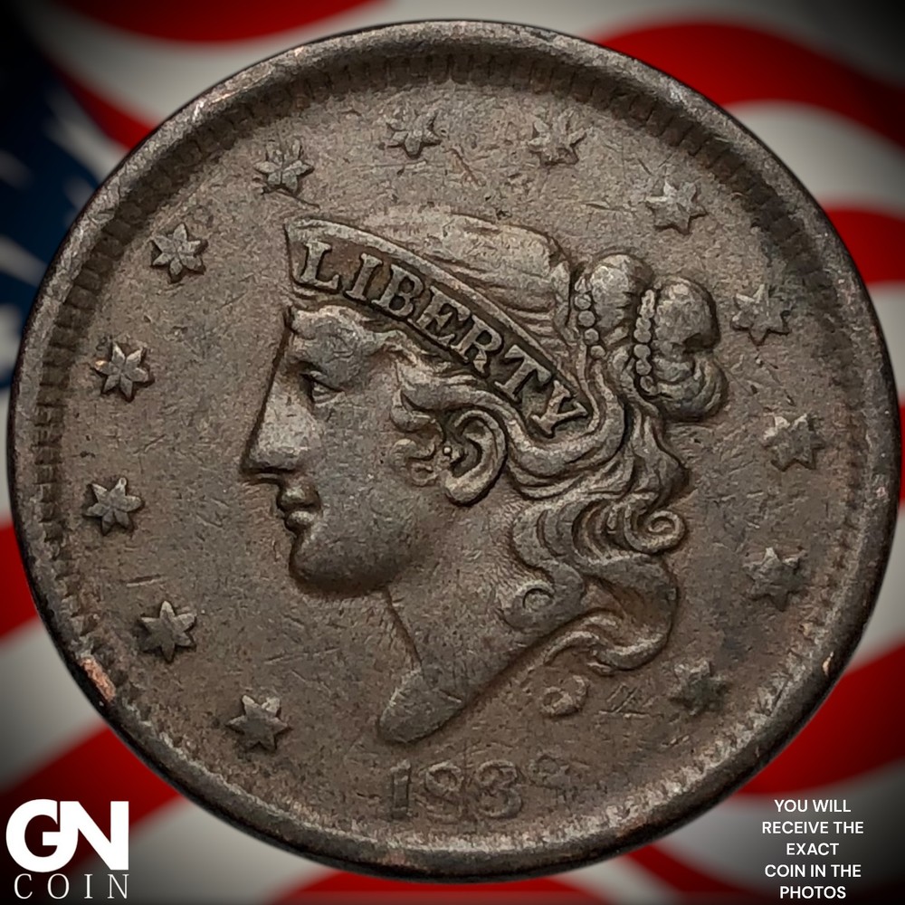 1838 Coronet Head Large Cent Z1147