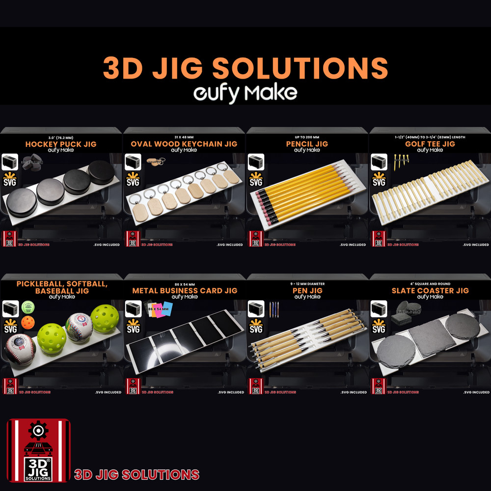 EufyMake E1 Jig | Hockey Puck UV Printer Fixture | UV Printing Alignment Tool