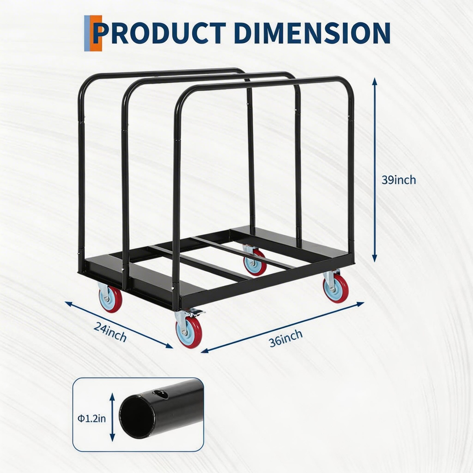 Heavy Duty Folding Panel & Drywall Cart Dolly 1500 / 1800 lbs 36x24in/46x29in