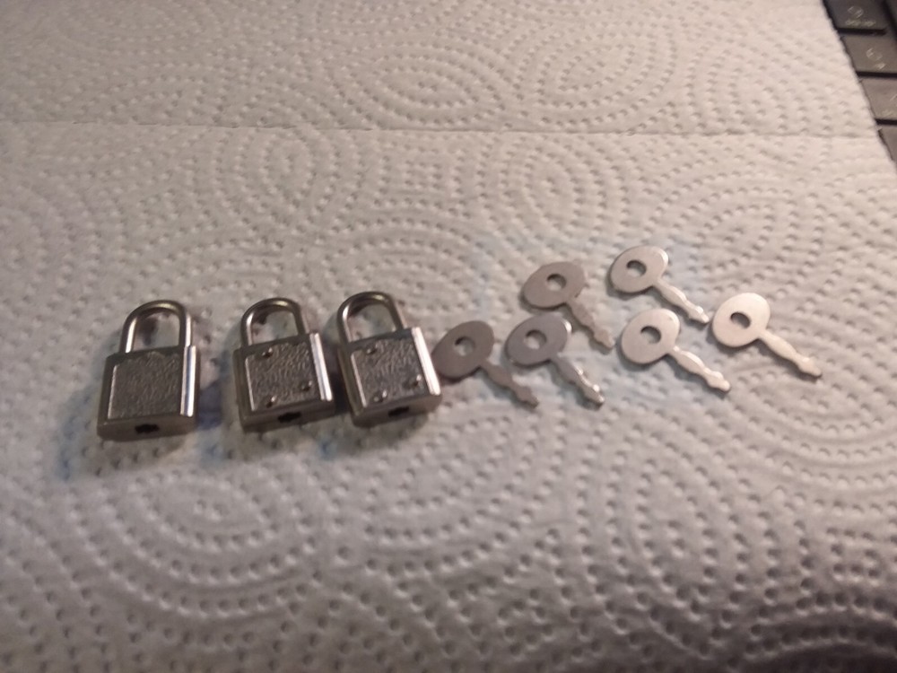 Three 1-1/4" Locks w/Keys