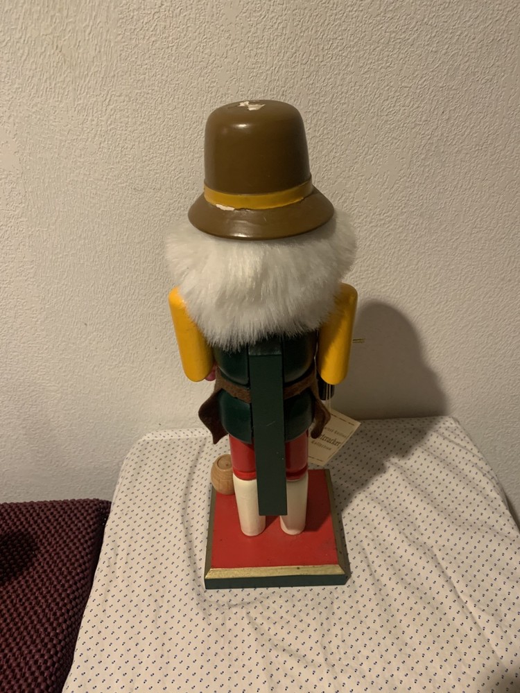 Wooden Christmas Nutcracker Wine Maker Holiday Decor