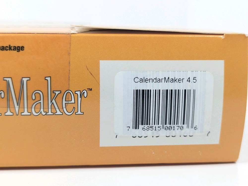 CalendarMaker Software For Macintosh v4.5 w/HTML Prairie Group 1997 New