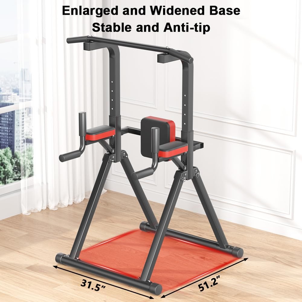 Foldable Power Tower, Adjustable Multifunction Pull Up Bar Tower Station, Pul...