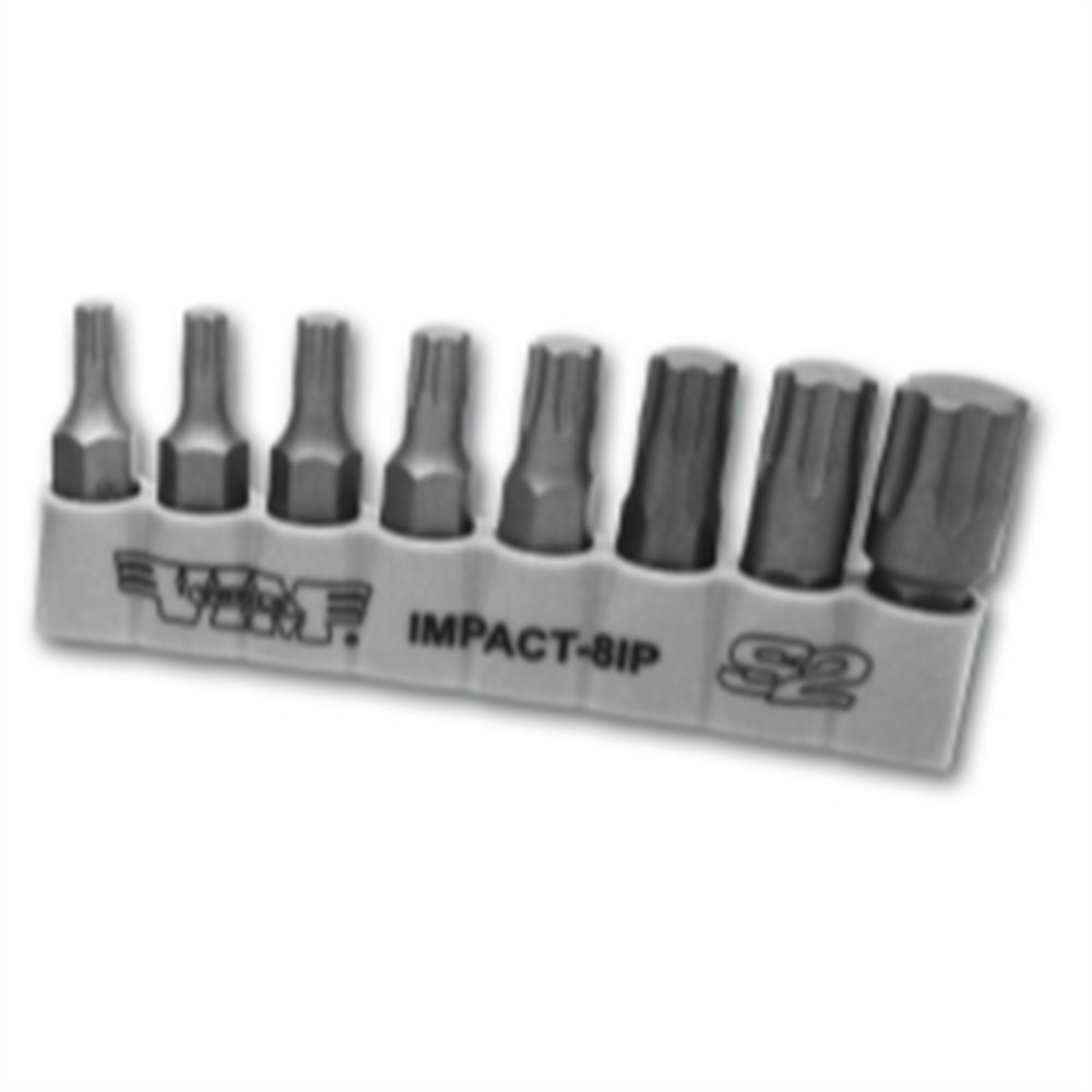 VIM Tools TORX Plus, Impact Quality S2 Bit Set, 8 Piece Bits 5/16 Inch Hex Bodie