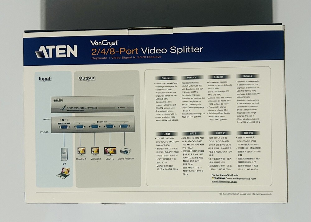 ATEN VanCryst VIDEO SPLITTER VS-92A