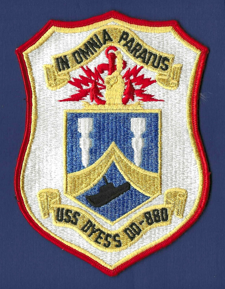 USS DYESS DD-880 Destroyer Ship's Crest Patch