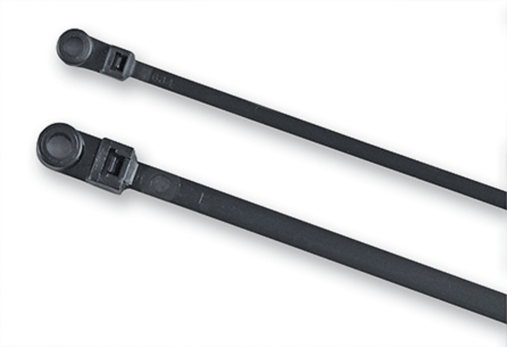 Deka 05765 MOUNTING HEAD CABLE TIE BLACK UV RESISTANT - 100 PACK