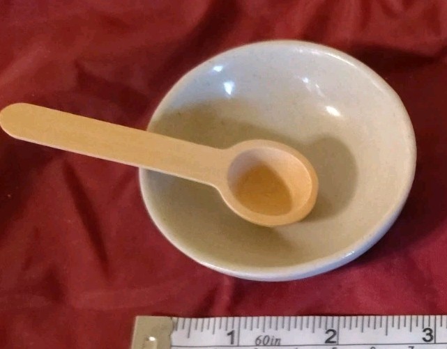 Ceramic Salt Cellar With Tiny Wooden Spoon