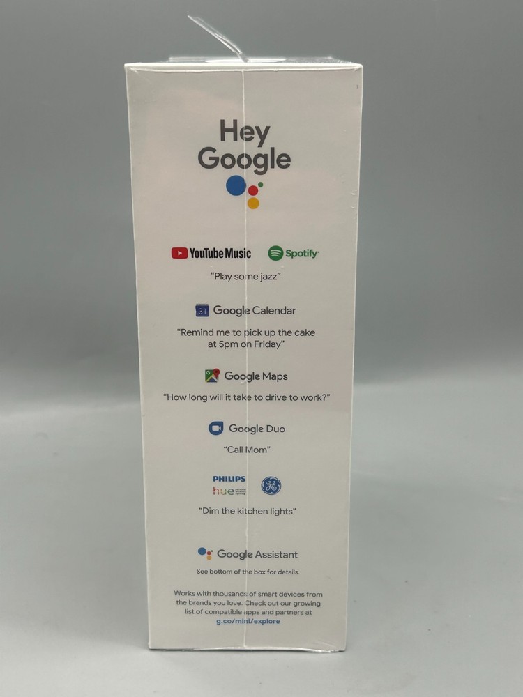 Google Nest Mini (2nd Generation) Smart Speaker - Chalk - Sealed