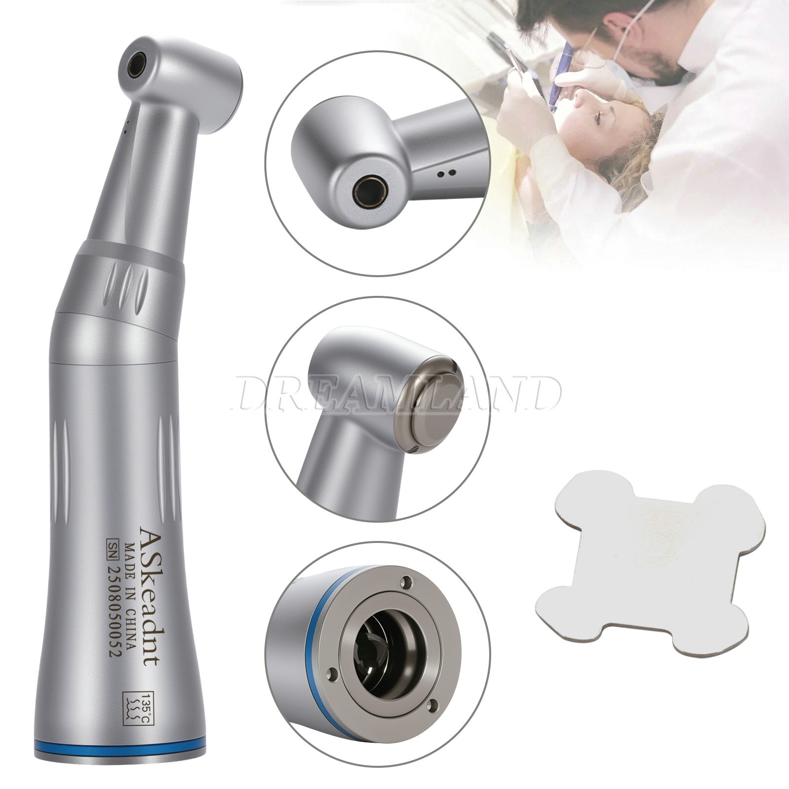 Dental Slow Speed Handpiece Inner Water Contra Angle/ Straight/ Air Motor 4-Hole