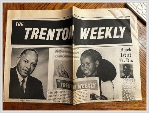 1972 Trenton NJ Weekly Newspaper Photograph: Becton at Fort Dix & Black History