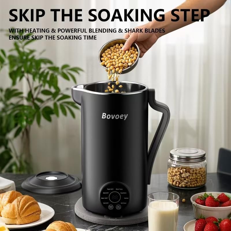 Nut Milk Maker Machine, Automatic Nut Milk Maker for Almond Homemade Milk