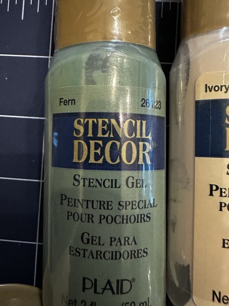 Stencil Paints And Brushes