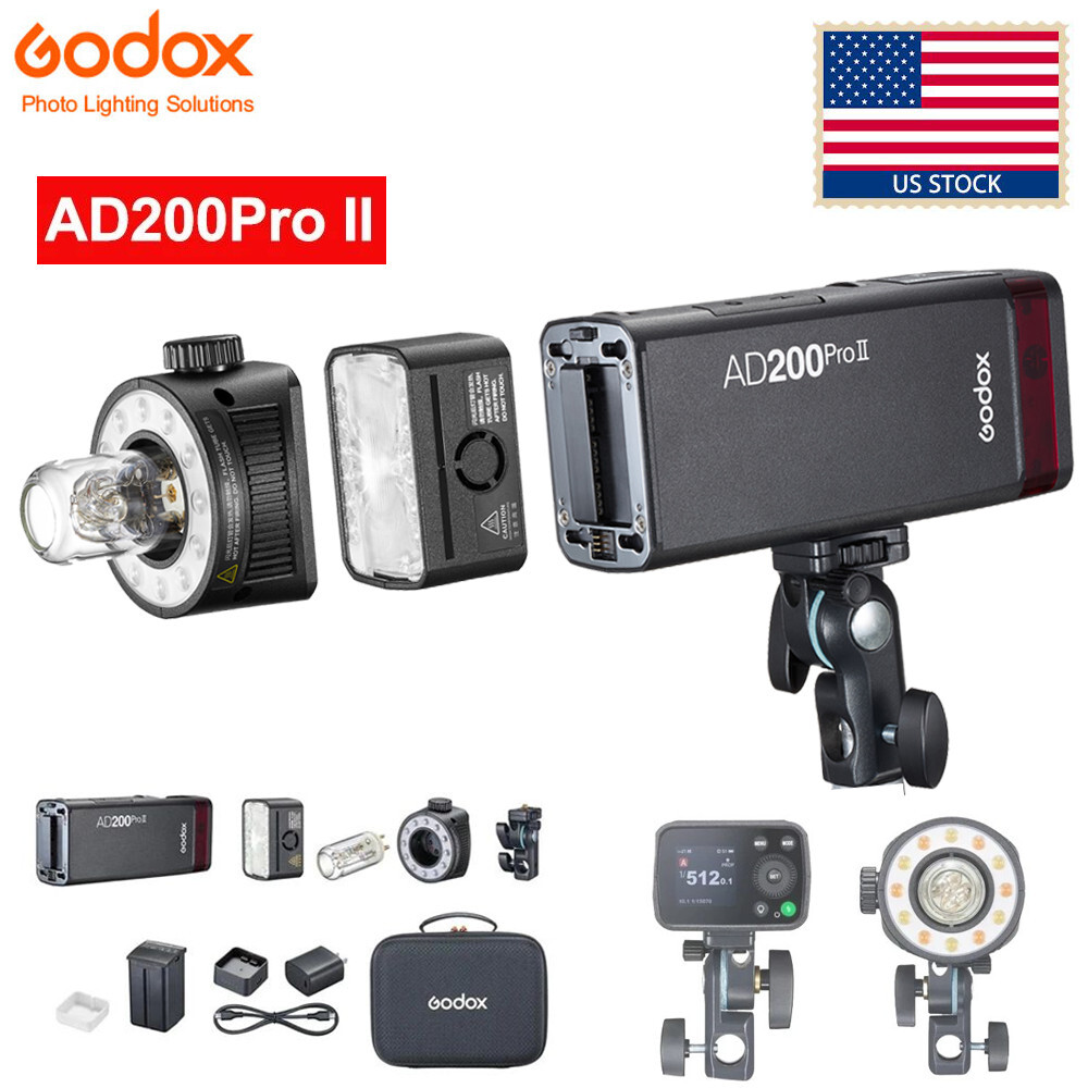 US Godox AD200ProII 2.4G TTL HSS Outdoor Flash Light Speedlite VS AD200Pro AD200