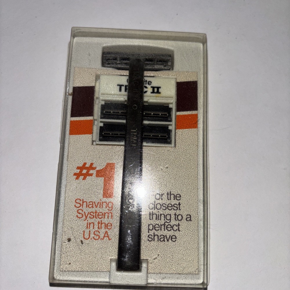 Vintage Gillette Track Two Razor Includes Two Extra Razor Heads