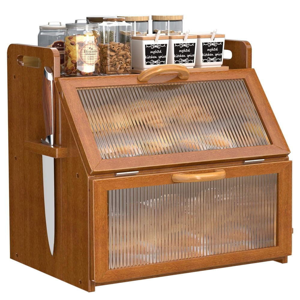 Bread Box for Kitchen Countertop, Large Bread Storage Container for Homemade ...