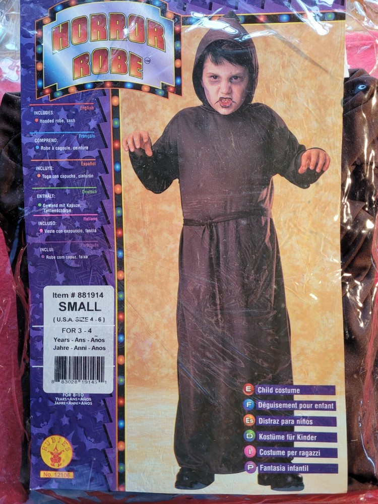 Children's Horror Robe Size 3-4 Years